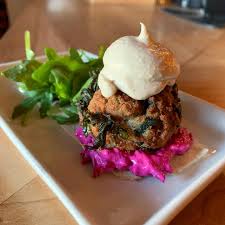 Oleana signature dishes Spinach Falafel
Baked Alaska
Moussaka